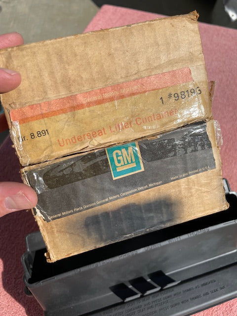 1970's Chevrolet GM NOS Power Seat Underseat Litter Trash Container #981935 - Image 2