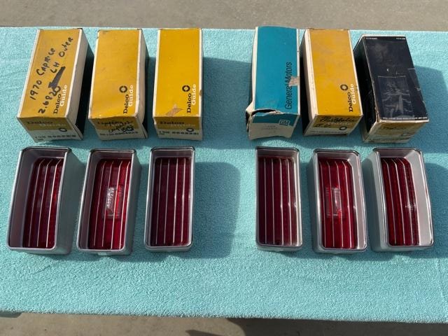 1970 Chevrolet CAPRICE ONLY NOS Tail Light Back Up Lamp Lens Set