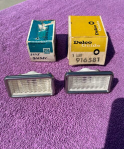 1968 Chevrolet Corvette, Camaro, Corvair, Impala NOS Front Clear Side Marker Lens Bezels #916581
