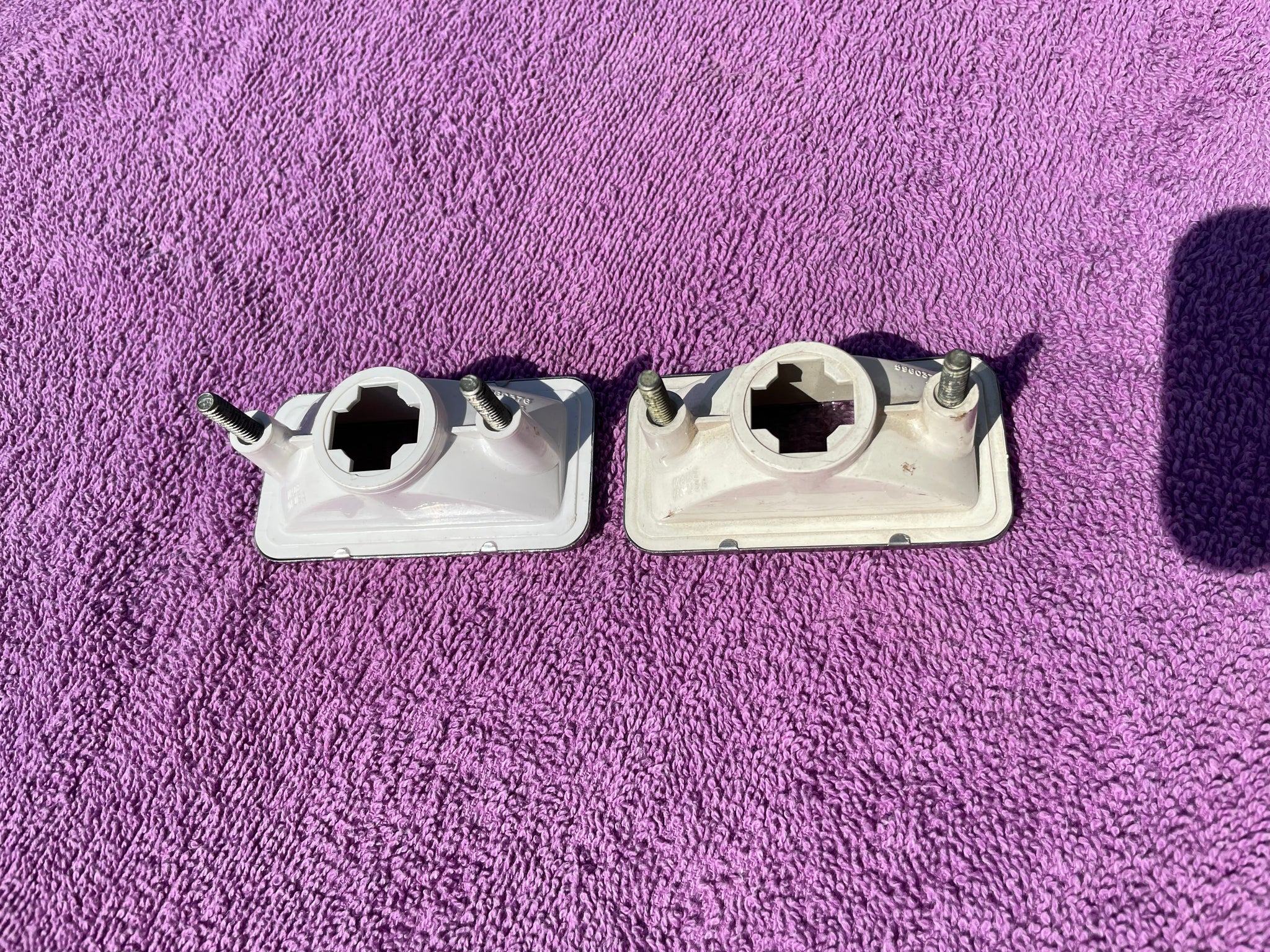 1968 Chevrolet Corvette, Camaro, Corvair, Impala NOS Front Clear Side Marker Lens Bezels #916581 - Image 4
