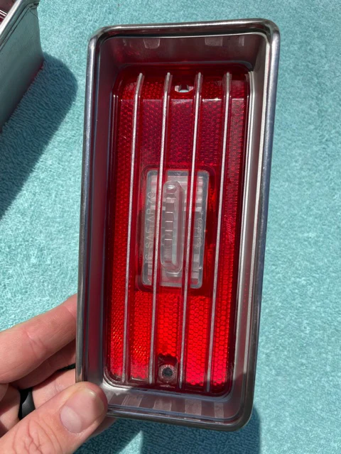 1970 Chevrolet CAPRICE ONLY NOS **DRIVER QUALITY** Tail Light (w/ Backup) Lamp Lens Pair #5964223 / 5964224 - Image 4