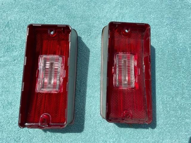 1970 Chevrolet CAPRICE ONLY NOS **DRIVER QUALITY** Tail Light (w/ Backup) Lamp Lens Pair #5964223 / 5964224 - Image 10