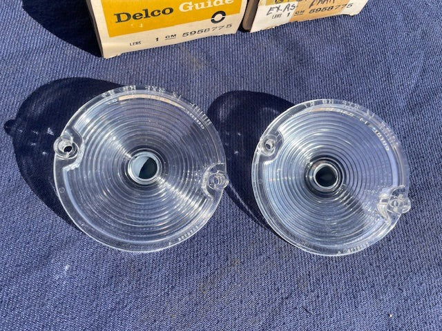 1967 Chevrolet Camaro (exc. RS) NOS Park Light Lamp Turn Lens Pair #5958775 - Image 9