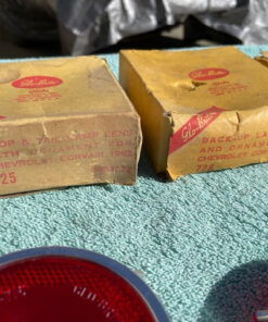 Alternative view of 1962 Chevrolet Corvair 500 700 Monza NORS Tail Light Backup Lens Set (4) OEM #5953272 / 5953232