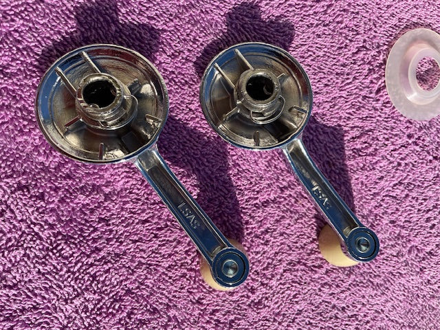 1949 Chevrolet Fleetline Styleline NORS Window Crank Handles IVORY Knob (STRESS CRACKS) (repl. OEM #4564255) - Image 15
