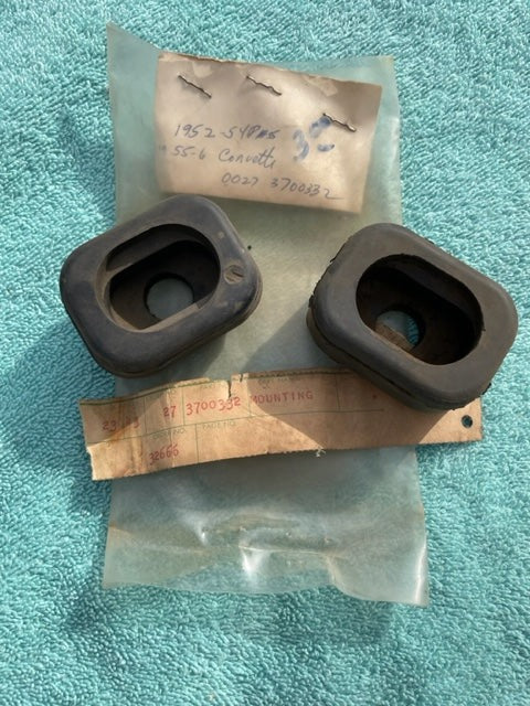1953-1962 Chevrolet Corvette NOS Front Lower Engine Motor Mounts PAIR #3700332