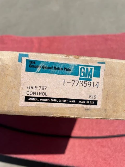 1969-1970 Chevrolet Chevelle + Chevy II NOS Dash O/S Cowl Air Duct Vent Cable + Knob #7735914 - Image 4