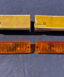 1968 Chevrolet Bel Air Biscayne Impala Caprice NOS Amber Park Light Lens Pair #5960367 / 5960368