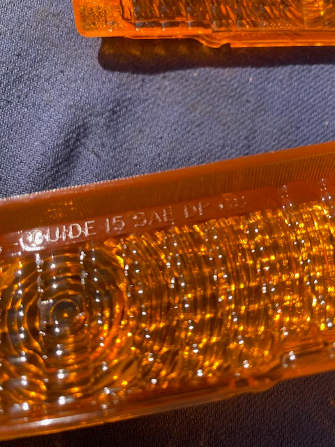1968 Chevrolet Bel Air Biscayne Impala Caprice NOS Amber Park Light Lens Pair #5960367 / 5960368 - Image 6
