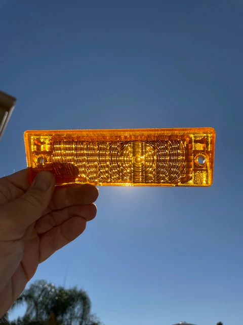 1968 Chevrolet Bel Air Biscayne Impala Caprice NOS Amber Park Light Lens Pair #5960367 / 5960368 - Image 8