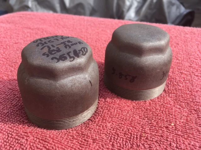 1931 - 1942 Chevrolet Utility Trucks NOS Pair of Wheel Center Hub Grease Caps #365120