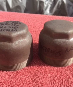 Alternative view of 1931 - 1942 Chevrolet Utility Trucks NOS Pair of Wheel Center Hub Grease Caps #365120