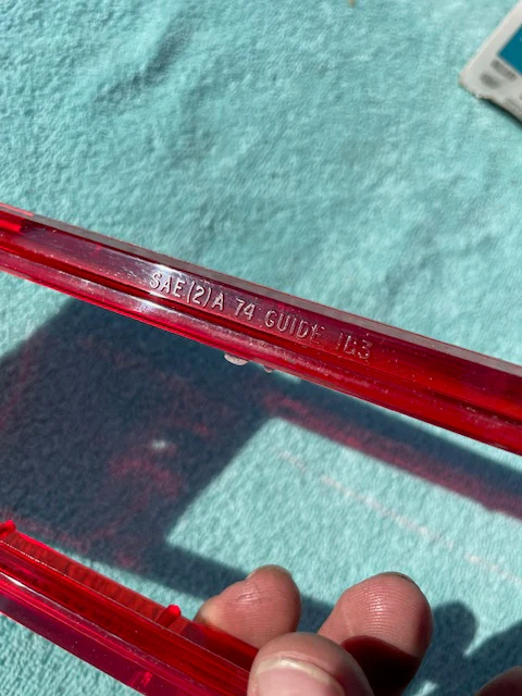 1974 1975 Chevrolet Bel Air Sedan NOS Tail Lamp Reflex Lens #5947788 - Image 5