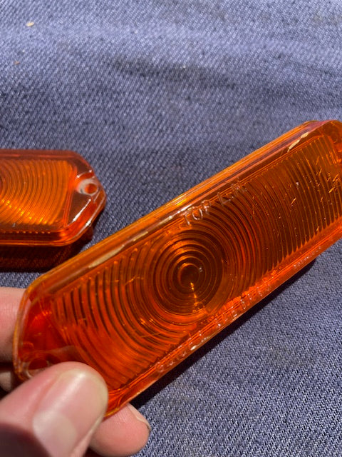 1963 Chevrolet Impala Biscayne Bel Air SS NICE USED Park Light Lamp Lens Pair - Image 10