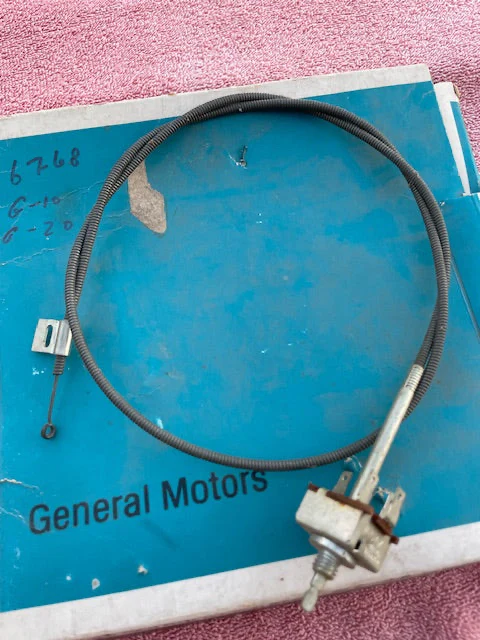 1967-1970 Chevrolet Van G10 G20 NOS Heater Control Switch + Cable #3928407?? - Image 2