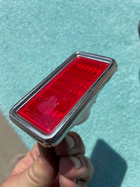 1968 1969 Chevy II Camaro El Camino NOS Rear Side Marker Lamp Lens Pair #916632 - Image 6