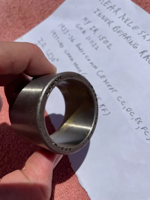 1933-1936 Chevrolet MASTER NOS Rear Axle Bearing Inner Race #IR1502 (#111122) - Image 4