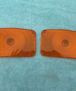 1956 Chevrolet 150 210 Bel Air NEW AMBER Park Light Lamp Lens Pair (OEM#5947140)