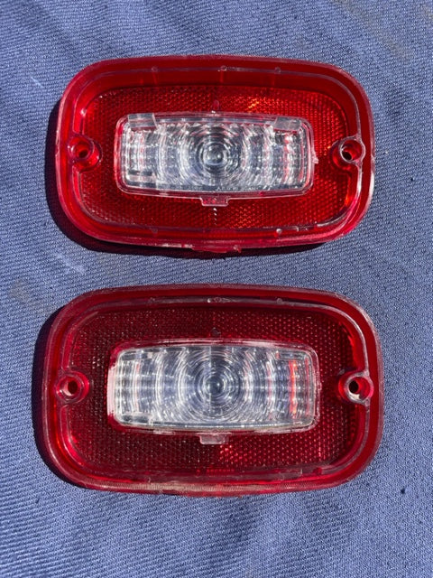 1971 - 1973 Chevrolet Vega Coupe NOS GUIDE Backup Light Lamp Lens Pair #5966018 - Image 9