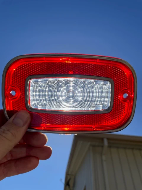1971 - 1973 Chevrolet Vega Coupe NOS GUIDE Backup Light Lamp Lens Pair #5966018 - Image 10