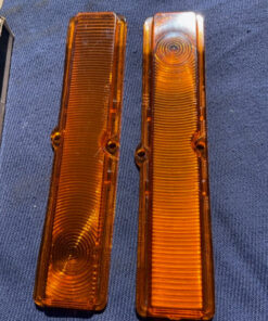 Alternative view of 1963-1964 Chevy II / Nova NOS AMBER Park Light Lamp Turn Signal Indicator Lens Pair #5954493 / 5954494