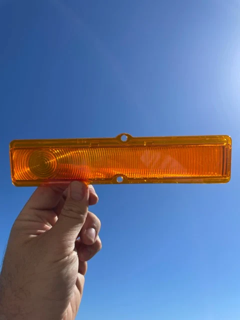 1963-1964 Chevy II / Nova NOS AMBER Park Light Lamp Turn Signal Indicator Lens Pair #5954493 / 5954494 - Image 7