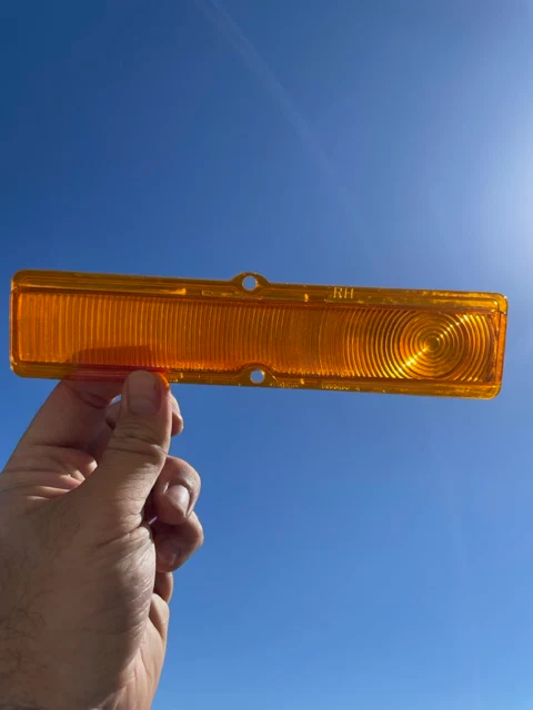 1963-1964 Chevy II / Nova NOS AMBER Park Light Lamp Turn Signal Indicator Lens Pair #5954493 / 5954494 - Image 8