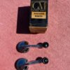 1953 1964 Chevrolet NOS vent quarter window crank handles black knob pair part number 4619388 original GM interior hardware for classic Chevrolet car and truck restoration projects.