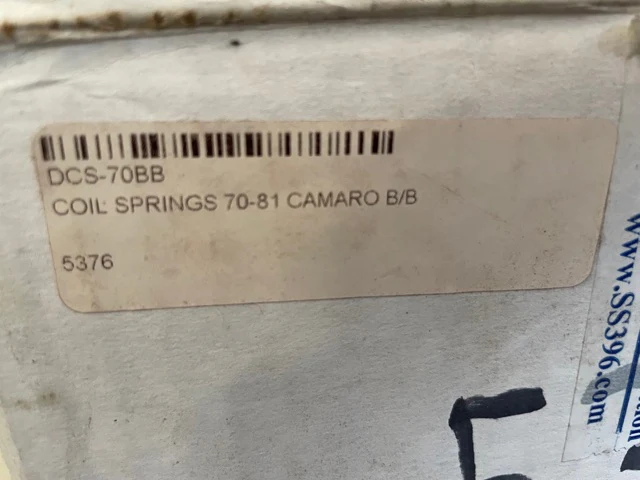 1970-1981 Chevrolet Camaro Z28 Big Block V8 NEW Moog Coil Springs Pair #5376 - Image 7