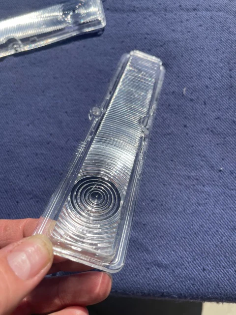 1962 Chevy II / Nova NOS CLEAR Park Light Lamp Turn Signal Indicator Lens Pair #5953435 / 5953436 - Image 7