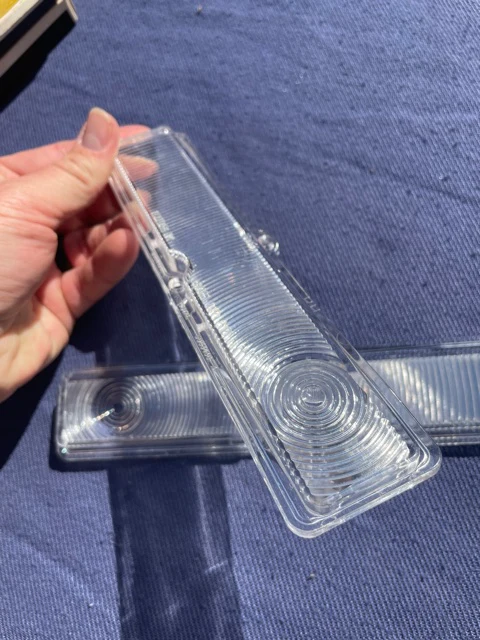 1962 Chevy II / Nova NOS CLEAR Park Light Lamp Turn Signal Indicator Lens Pair #5953435 / 5953436 - Image 8