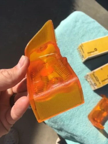 1967 Chevrolet Chevelle Malibu SS 300 NOS Park Light Turn Signal Lenses PAIR #5958639 / 5958640 - Image 5