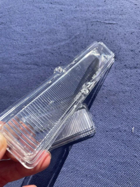 1962 Chevy II / Nova NOS CLEAR Park Light Lamp Turn Signal Indicator Lens Pair #5953435 / 5953436 - Image 9