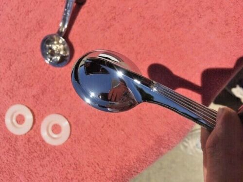 1950 Chevrolet Fleetline Styleline NORS Window Crank Handles Grey Knob Pair (repl. OEM #4582152) - Image 10