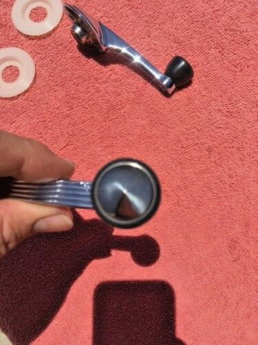 1950 Chevrolet Fleetline Styleline NORS Window Crank Handles Grey Knob Pair (repl. OEM #4582152) - Image 7
