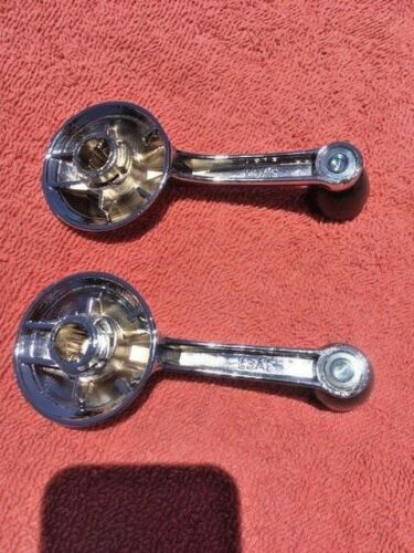 1950 Chevrolet Fleetline Styleline NORS Window Crank Handles Grey Knob Pair (repl. OEM #4582152) - Image 8