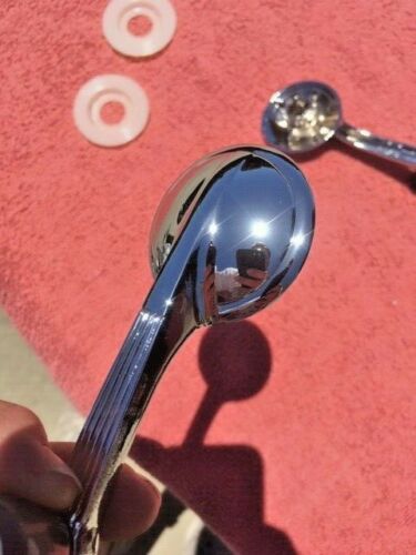 1950 Chevrolet Fleetline Styleline NORS Window Crank Handles Grey Knob Pair (repl. OEM #4582152) - Image 9