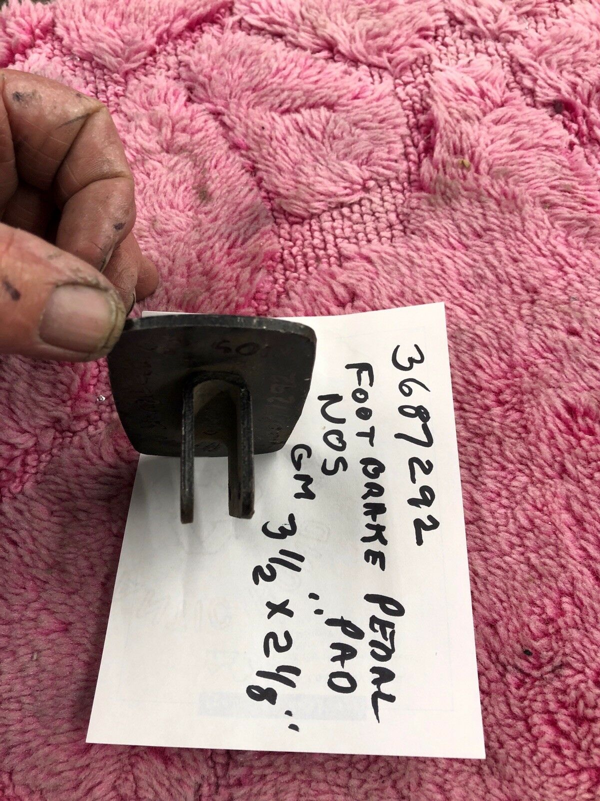 1948 - 1955 (1st) Chevrolet Pickup Truck NOS Emergency Park Brake Foot Pedal Plate #3687292 - Image 4