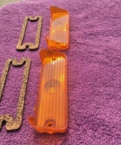 Alternative view of 1966 Chevrolet Impala Caprice SS NEW AMBER Park Light Lamp Lens Pair Gaskets (repl. OEM #5957569)
