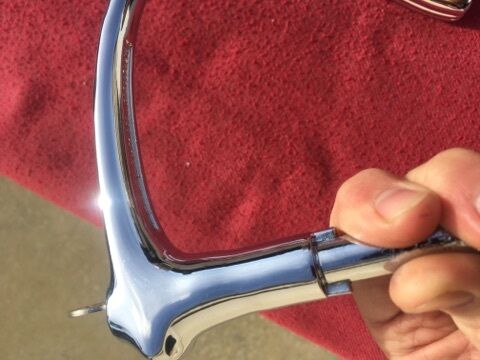 1938 1939 Chevrolet Master Deluxe REPLATED Outside Door Handle Pair - 1 Locking - Image 4
