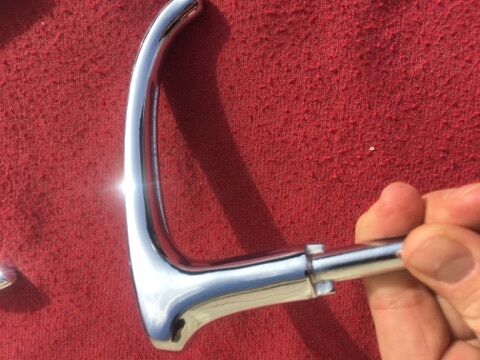 1938 1939 Chevrolet Master Deluxe REPLATED Outside Door Handle Pair - 1 Locking - Image 7